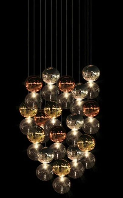 BUBBLE COPPER 20 L YUVARLAK FORM Pendant Light